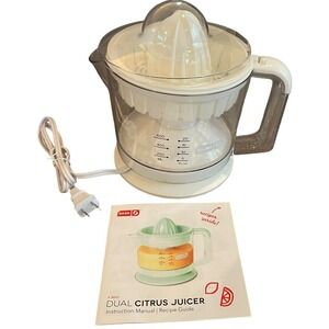 DASH Dual Citrus Fruit Juicer 20 fl. oz. Pulp Control Electric Serves 2-4
